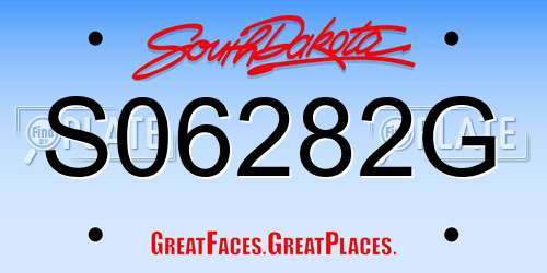 S06282G South Dakota License Plate