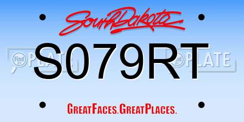 S079RT South Dakota License Plate