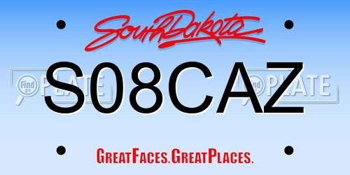 S08CAZ South Dakota License Plate