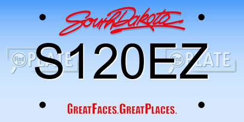 S120EZ South Dakota License Plate