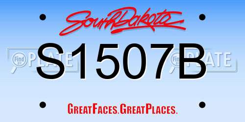 S1507B South Dakota License Plate
