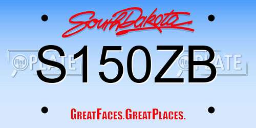 S150ZB South Dakota License Plate