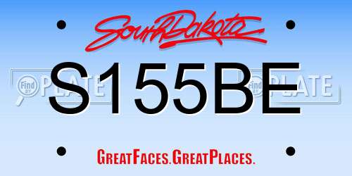 S155BE South Dakota License Plate