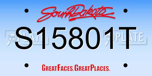 S15801T South Dakota License Plate