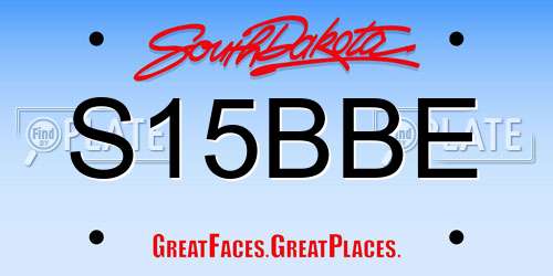 S15BBE South Dakota License Plate