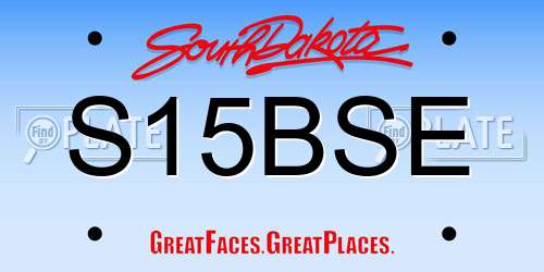 S15BSE South Dakota License Plate