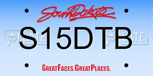 S15DTB South Dakota License Plate