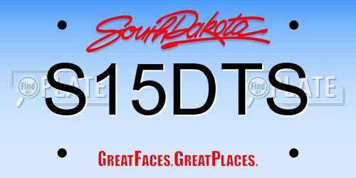S15DTS South Dakota License Plate