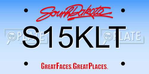 S15KLT South Dakota License Plate
