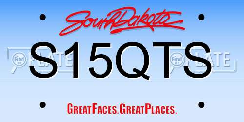 S15QTS South Dakota License Plate