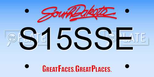 S15SSE South Dakota License Plate