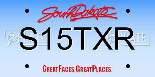 S15TXR South Dakota License Plate