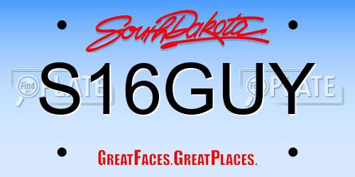 S16GUY South Dakota License Plate