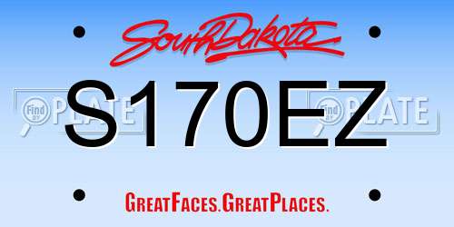 S170EZ South Dakota License Plate