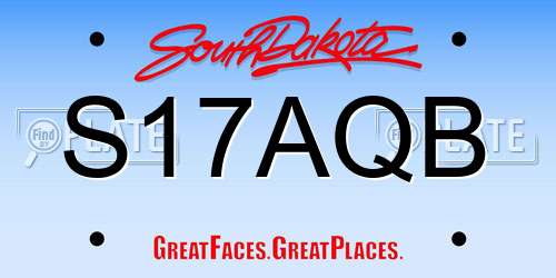 S17AQB South Dakota License Plate