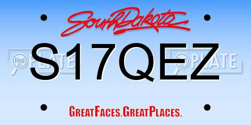 S17QEZ South Dakota License Plate