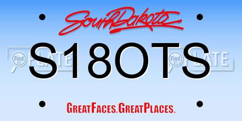 S18OTS South Dakota License Plate