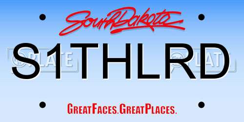 S1THLRD South Dakota License Plate