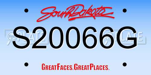 S20066G South Dakota License Plate