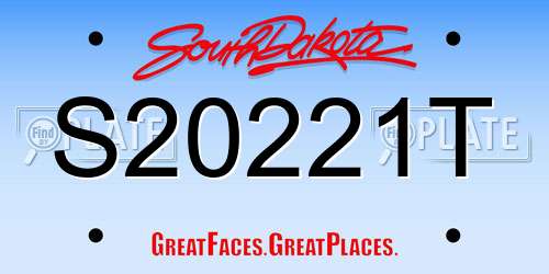 S20221T South Dakota License Plate