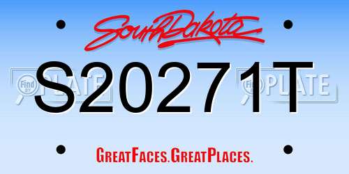 S20271T South Dakota License Plate