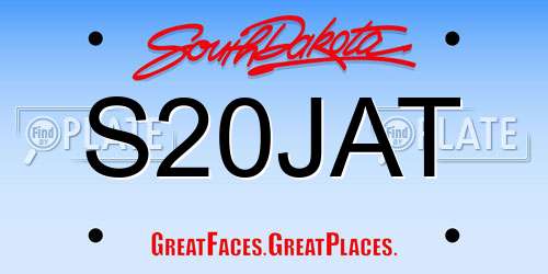 S20JAT South Dakota License Plate