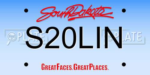 S20LIN South Dakota License Plate