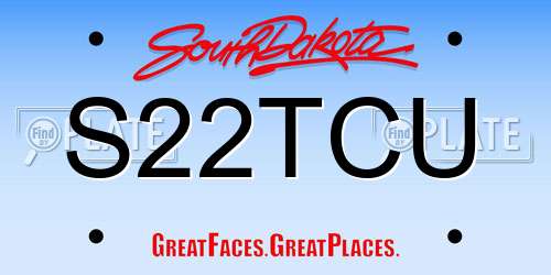 S22TCU South Dakota License Plate