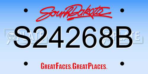 S24268B South Dakota License Plate