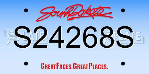 S24268S South Dakota License Plate