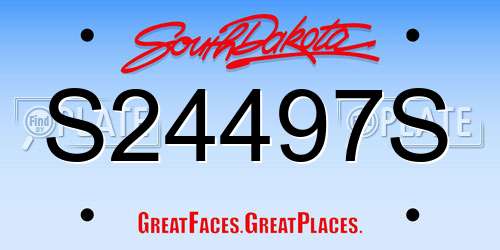 S24497S South Dakota License Plate