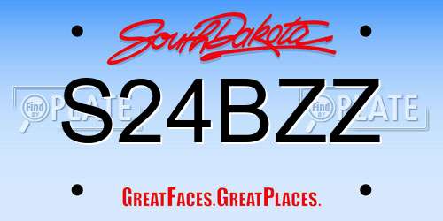 S24BZZ South Dakota License Plate