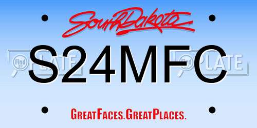 S24MFC South Dakota License Plate