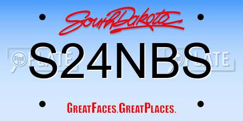 S24NBS South Dakota License Plate
