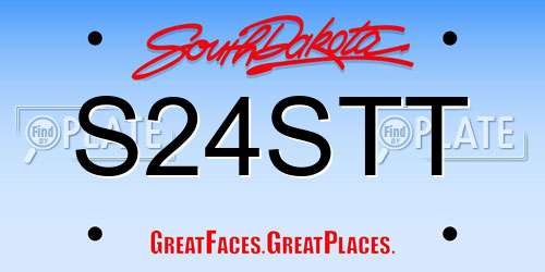 S24STT South Dakota License Plate
