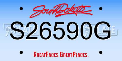 S26590G South Dakota License Plate