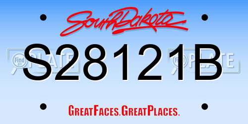 S28121B South Dakota License Plate