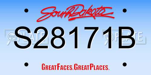 S28171B South Dakota License Plate