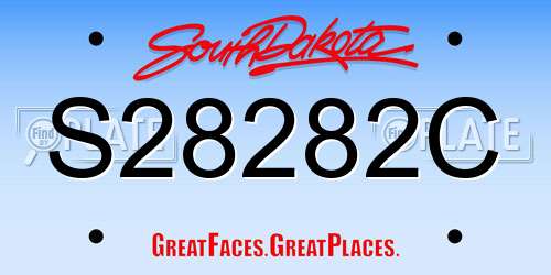 S28282C South Dakota License Plate