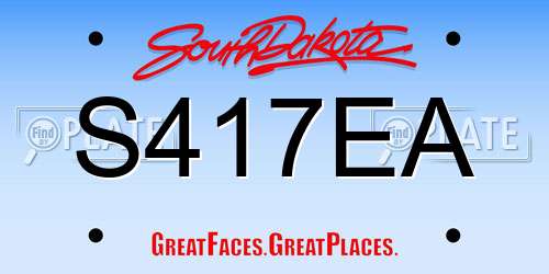 S417EA South Dakota License Plate