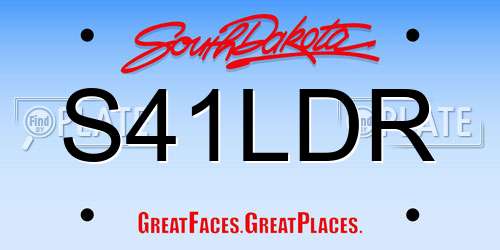 S41LDR South Dakota License Plate