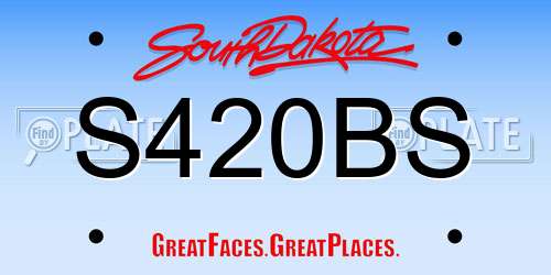 S420BS South Dakota License Plate