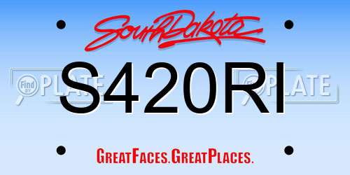 S420RI South Dakota License Plate