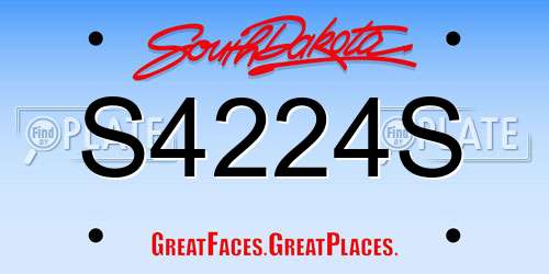 S4224S South Dakota License Plate