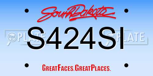 S424SI South Dakota License Plate