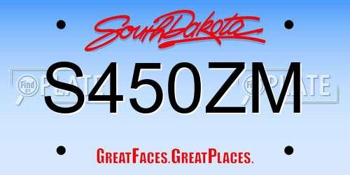 S450ZM South Dakota License Plate