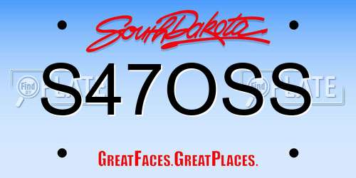 S47OSS South Dakota License Plate