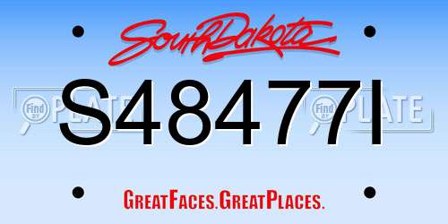 S48477I South Dakota License Plate
