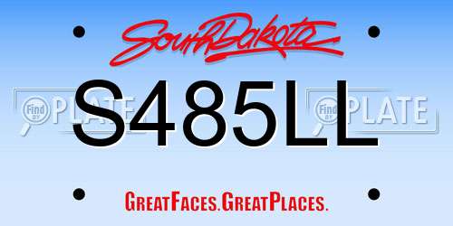 S485LL South Dakota License Plate