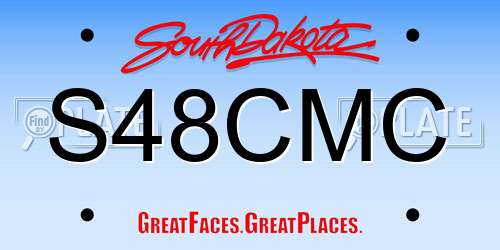 S48CMC South Dakota License Plate